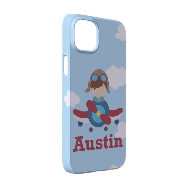 Custom Airplane & Pilot iPhone Case - Plastic - iPhone 14 (Personalized)