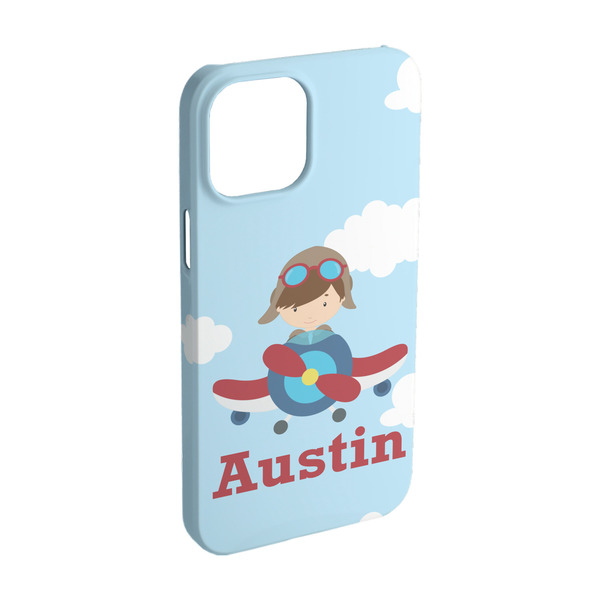 Custom Airplane & Pilot iPhone Case - Plastic - iPhone 15 (Personalized)