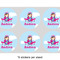 Airplane & Girl Pilot 3" Multipurpose Round Labels - Sheet