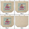 Airplane & Girl Pilot 3 Reusable Cotton Grocery Bags - Front & Back View