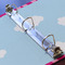 Airplane & Girl Pilot 3 Ring Binders - Full Wrap - 1" - DETAIL