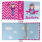 Airplane & Girl Pilot 3 Ring Binders - Full Wrap - 2" - APPROVAL