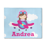 Airplane & Girl Pilot 8' x 10' Indoor Area Rug (Personalized)