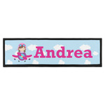 Airplane & Girl Pilot Bar Mat - Large (Personalized)