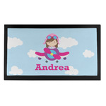 Airplane & Girl Pilot Bar Mat - Small (Personalized)