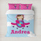 Airplane & Girl Pilot Bedding Set- Queen Lifestyle - Duvet