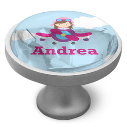 Airplane & Girl Pilot Cabinet Knob (Personalized)