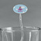 Airplane & Girl Pilot Clear Plastic 7" Stir Stick - Oval - Main