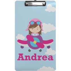 Airplane & Girl Pilot Clipboard (Legal Size) (Personalized)