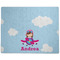 Airplane & Girl Pilot Dog Food Mat - Large without Bowls