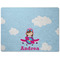 Airplane & Girl Pilot Dog Food Mat - Medium without bowls