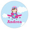 Airplane & Girl Pilot Drink Topper - Medium - Single