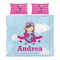 Airplane & Girl Pilot Duvet Cover Set - King - Alt Approval