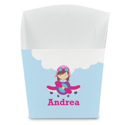 Airplane & Girl Pilot French Fry Favor Boxes (Personalized)