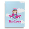 Airplane & Girl Pilot Garden Flags - Large - Single Sided - FRONT