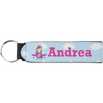 Airplane & Girl Pilot Neoprene Keychain Fob (Personalized)