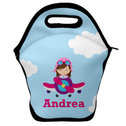 Airplane & Girl Pilot Lunch Bag w/ Name or Text
