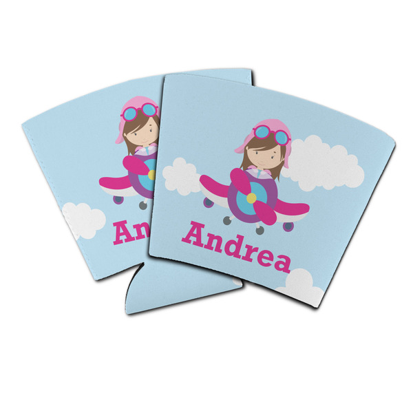 Custom Airplane & Girl Pilot Party Cup Sleeve (Personalized)