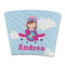 Airplane & Girl Pilot Party Cup Sleeves - without bottom - FRONT (flat)