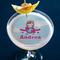 Airplane & Girl Pilot Printed Drink Topper - Large - In Context