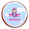 Airplane & Girl Pilot Printed Icing Circle - Large - On Cookie