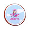 Airplane & Girl Pilot Printed Icing Circle - Small - On Cookie