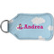 Airplane & Girl Pilot Sanitizer Holder Keychain - Small (Back)