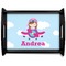 Airplane & Girl Pilot Serving Tray Black Large - Main