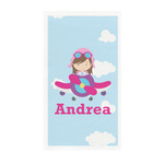 Airplane & Girl Pilot Guest Paper Towels - Full Color - Standard (Personalized)