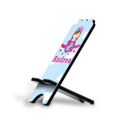 Airplane & Girl Pilot Stylized Cell Phone Stand - Large (Personalized)