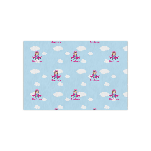 Custom Airplane & Girl Pilot Small Tissue Papers Sheets - Lightweight (Personalized)