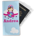 Airplane & Girl Pilot Travel Document Holder