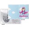 Airplane & Girl Pilot Vinyl Passport Holder - Flat Front and Back