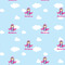 Airplane & Girl Pilot Wallpaper Square