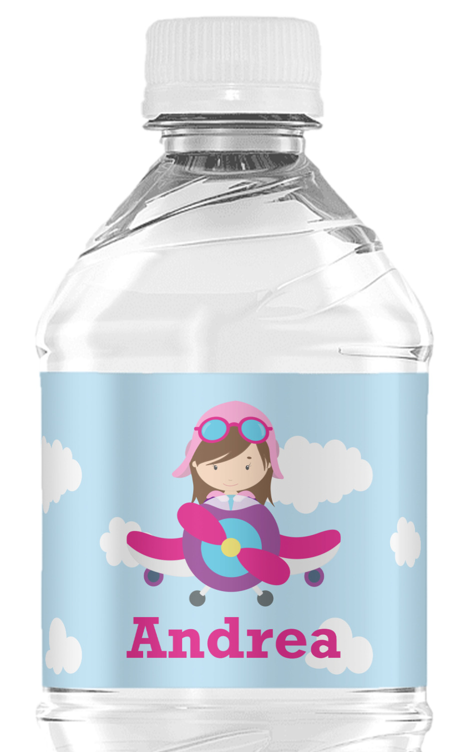 Airplane Water Bottle Label  Baby Shower Water Bottle Stickers