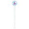 Airplane & Girl Pilot White Plastic 7" Stir Stick - Round - Single Stick