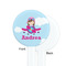 Airplane & Girl Pilot White Plastic 7" Stir Stick - Single Sided - Round - Front & Back