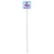 Airplane & Girl Pilot White Plastic Stir Stick - Double Sided - Square - Single Stick