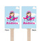 Airplane & Girl Pilot Wooden 6.25" Stir Stick - Rectangular - Double Sided - Front & Back