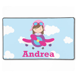 Airplane & Girl Pilot XXL Gaming Mouse Pad - 24" x 14" (Personalized)