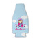 Airplane & Girl Pilot Zipper Bottle Cooler - FRONT (flat)