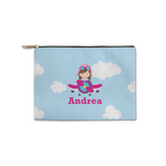 Airplane & Girl Pilot Zipper Pouch - Small - 8.5"x6" (Personalized)