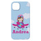 Airplane & Girl Pilot iPhone 14 Plus Case - Back