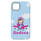 Airplane & Girl Pilot iPhone 14 Pro Max Tough Case - Back