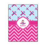 Airplane Theme - for Girls Wood Print - 11x14 (Personalized)