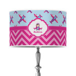 Airplane Theme - for Girls 12" Drum Lamp Shade - Poly-film (Personalized)