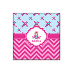 Airplane Theme - for Girls Wood Print - 12x12 (Personalized)