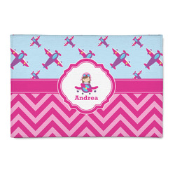 Airplane Theme - for Girls 2' x 3' Patio Rug (Personalized)