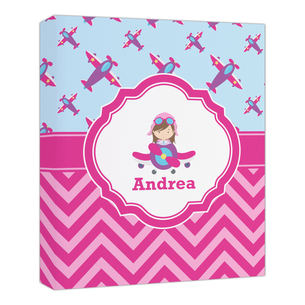 Custom Airplane Theme - for Girls Canvas Print - 20x24 (Personalized)