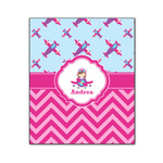 Airplane Theme - for Girls Wood Print - 20x24 (Personalized)